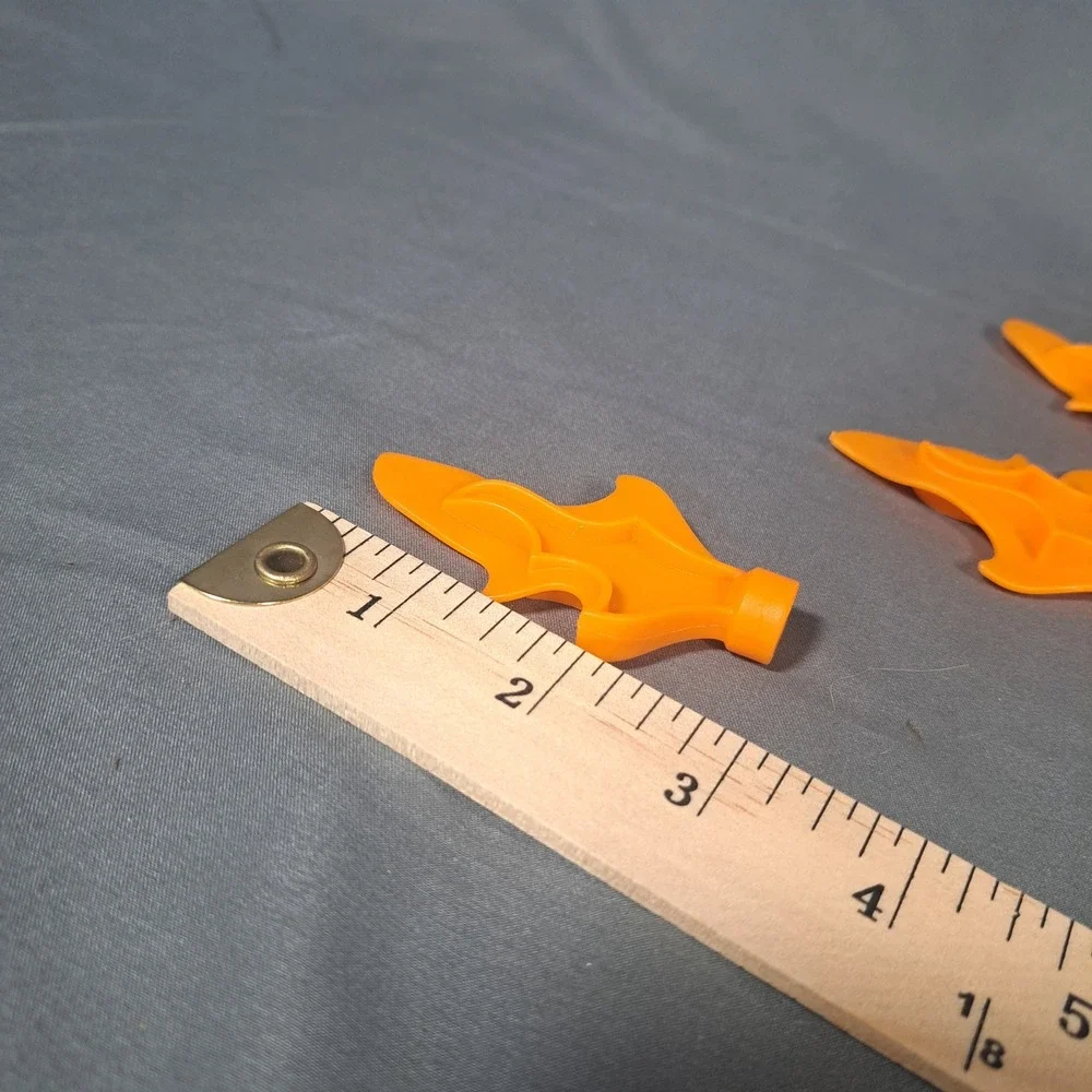 Lego Duplo Wave Fire Water Flame Replacement Lot of 4 Transparent Orange 51703